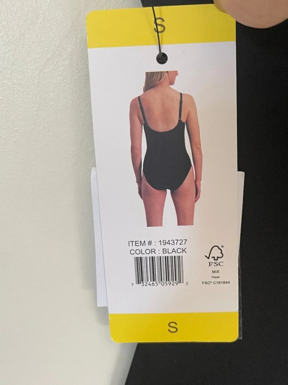 NEW DKNY Womens 1 Piece Swimsuit W/ Tummy Compression NWT S Black - Picture 6 of 9